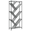 vidaXL Boekenkast 79x30x180 cm bewerkt hout en metaal grijs sonoma