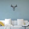 Homemania Wanddecoratie hert 51x51 cm staal zwart