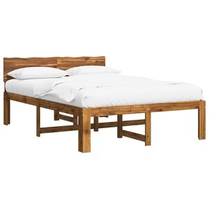 vidaXL Tweepersoonsbed met hoofdeinde ROSTOCK Naturel 140 x 190 cm