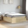 vidaXL Bedframe bewerkt hout sonoma eikenkleurig 140x190 cm