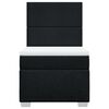 vidaXL Boxspring met matras stof zwart 100x200 cm
