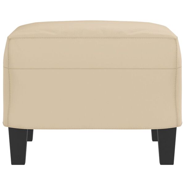 vidaXL Voetenbank 60x50x41 cm microvezelstof crèmekleurig