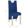 vidaXL Eetkamerstoelen 4 st stof blauw