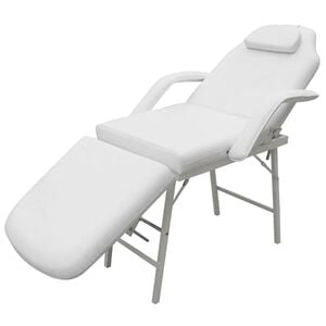 vidaXL Behandelingsstoel voor gezicht 185x78x76 cm kunstleer wit