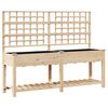 vidaXL Plantenbak Beige 203,5 x 54 x 152,5 cm Massief Vurenhout