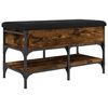 vidaXL Schoenenbank 82x42x45 cm bewerkt hout gerookt eikenkleurig