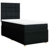 vidaXL Boxspring met matras stof zwart 100x200 cm