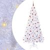 vidaXL Kunstkerstboom met 300 LED Wit 240 cm PVC en staal