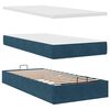 vidaXL Ottoman bed met matrassen en LED's 100x200cm fluweel