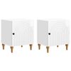 vidaXL Nachtkastje 2 pcs Hoogglans Wit 43 x 34,5 x 50 cm Bewerkt hout