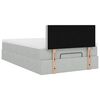 vidaXL Ottoman bed met matras 120x200 cm fluweel lichtgrijs