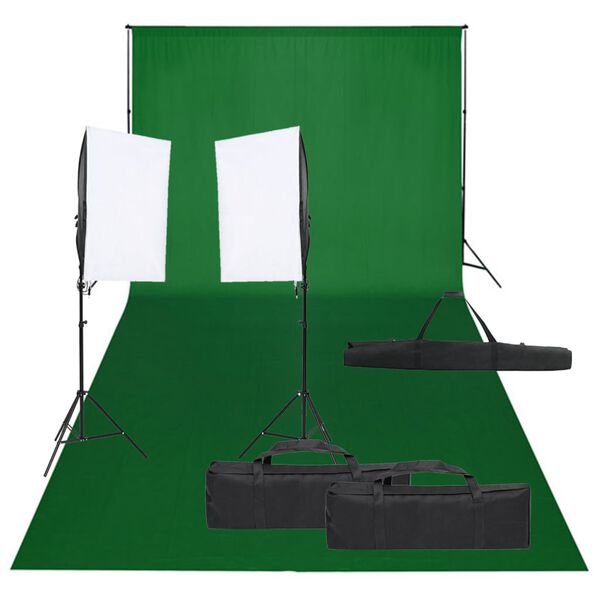 vidaXL Fotostudioset met verlichtingsset en achtergrond