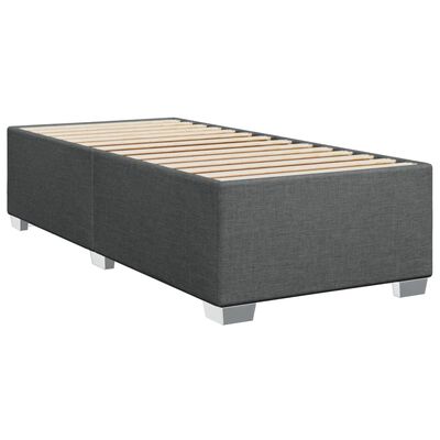 vidaXL Boxspring met matras stof donkergrijs 100x200 cm