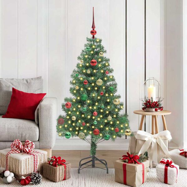 vidaXL Kerstboom met 150 LED met standaard Groen 150 cm PVC