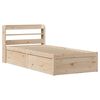vidaXL Bedframe met hoofdbord massief grenenhout 90x200 cm