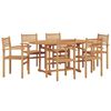vidaXL Tuin eettafelset 7 st Naturel Massief Acaciahout