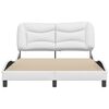 vidaXL Bedframe zonder matras "Hvar" kunstleer wit 140x190 cm