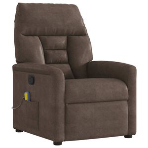 vidaXL Massagestoel microvezelstof bruin