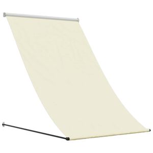 vidaXL Luifel uittrekbaar 100x150 cm stof en staal cr&egrave;mekleurig