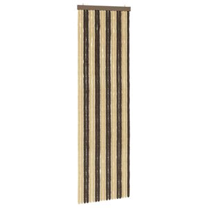 vidaXL Insecten Gordijn Chenille Donkerbruin, Beige 56 x 185 cm