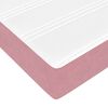 vidaXL Bedframe met matras Roze 200 x 200 cm Stof