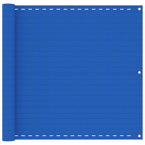 vidaXL Balkonscherm 90x600 cm HDPE blauw