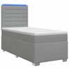 vidaXL Boxspringbed met matras Lichtgrijs 80 x 200 cm Stof