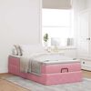 vidaXL Ottoman bed met matras 80x200cm fluweel roze
