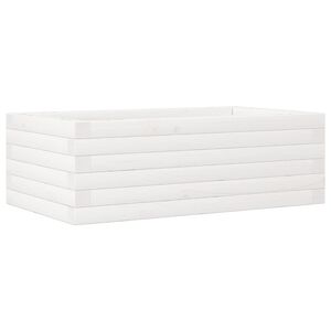 vidaXL Plantenbak 70x40x23 cm massief grenenhout wit