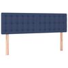 vidaXL Boxspring met matras en LED stof blauw 140x200 cm