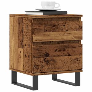 vidaXL Nachtkastje 40x35x50 cm bewerkt hout oud houtkleurig