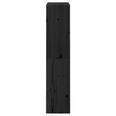 vidaXL Boekenkast/kamerscherm 60x30x135,5 cm massief grenenhout zwart