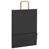 vidaXL Papieren zakken 250 st met hengsels 26x12x35 cm zwart