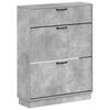 vidaXL Schoenenkast HOORN 78 x 24 x 100 cm Bewerkt hout Betongrijs