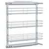 vidaXL Draadmand uittrekbaar 3-laags 47x15,5x55,5 cm zilverkleurig