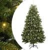 vidaXL Kunstkerstboom 240 cm 300 LED's Warmwit PVC en staal Groen