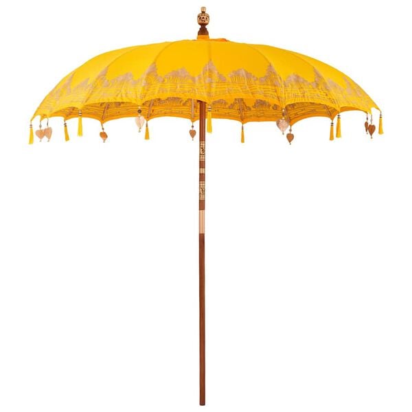 vidaXL Balinese Parasol Geel 215 x 215 x 260 cm