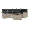 vidaXL Tuin Sofa Set 6 st Grijs poly rattan