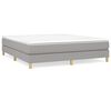vidaXL Boxspring bed stof lichtgrijs 180x200 cm