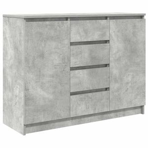 vidaXL Dressoir met lades 100,5x35x76 cm spaanplaat betongrijs