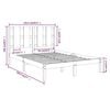 vidaXL Bedframe massief hout 120x190 cm