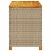 vidaXL Tuinbox 110x55x63 cm poly rattan en acaciahout beige