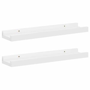 vidaXL Wandschappen 2 st 40x9x3 cm hoogglans wit