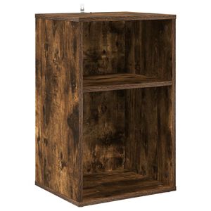 vidaXL Platenkast Gerookt eiken 38 x 33 x 61 cm Bewerkt hout