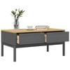 vidaXL Salontafel FLORO 99x55,5x45 cm massief grenenhout grijs