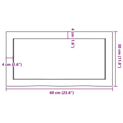 vidaXL Wandschap 60x30x(2-4) cm onbehandeld massief eikenhout