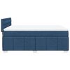 vidaXL Boxspring met matras stof blauw 140x190 cm