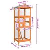 vidaXL Vogelkooi 68x62x166 cm massief vurenhout