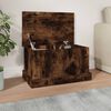 vidaXL Opbergbox 50x30x28 cm bewerkt hout gerookt eikenkleurig
