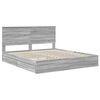 vidaXL Opslag bed met lade Grijs Sonoma 180 x 200 cm Bewerkt hout